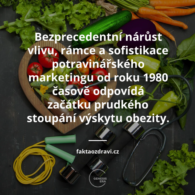 Bezprecedentní nárůst vlivu, rámce a sofistikace potravinářského marketingu od roku 1980 časově odpovídá začátku prudkého stoupání výskytu obezity. | faktaozdravi.cz